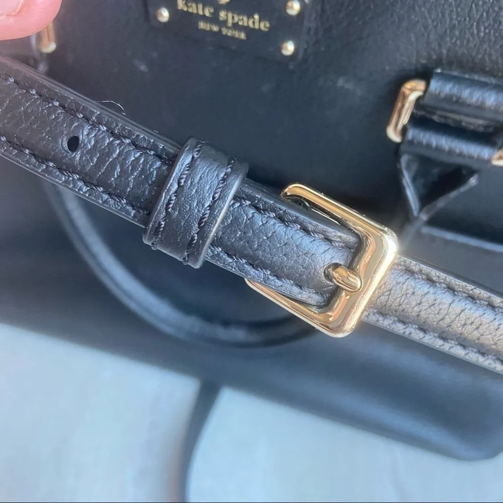 Kate Spade Black Leather Satchel Purse